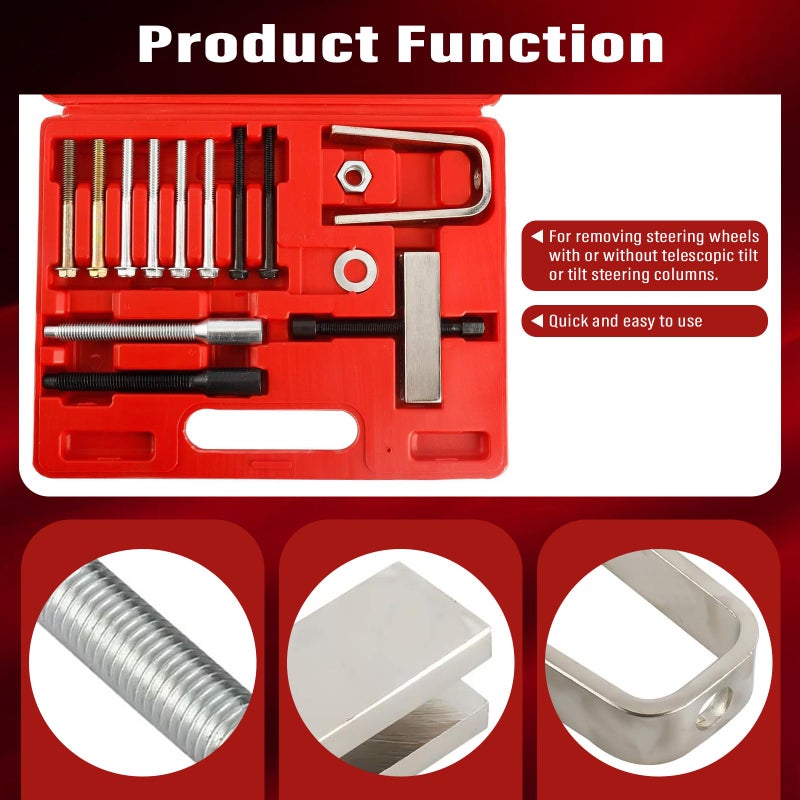 BTSHUB Steering Wheel Puller Compressor Remover Set and Lock Plate Compressor Removal Tool Kit - Image 5